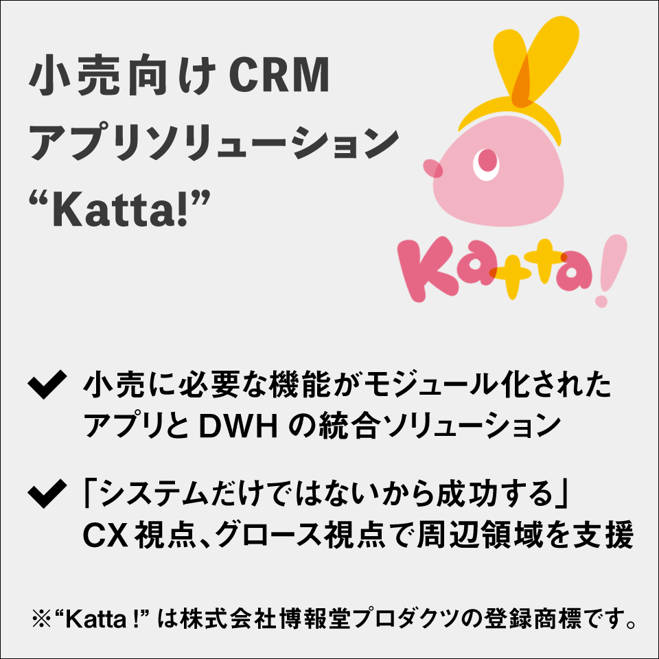 小売向けCRMアプリソリューションKatta!